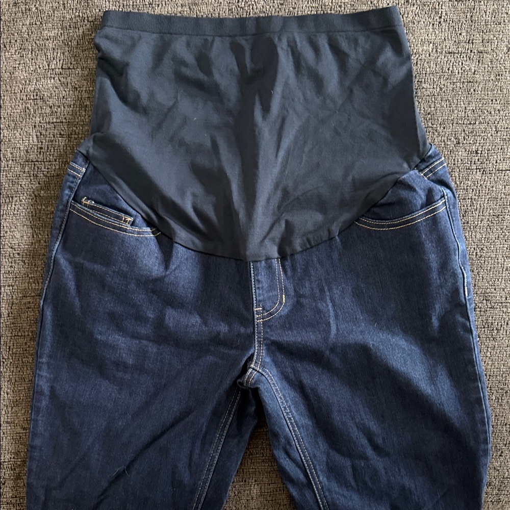 Maternity Denim Jeans with Stretch Waistband